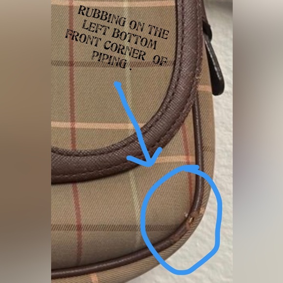 Burberrys bundle brown vintage crossbody bag w/key chain wallet β€οΈ - Picture 6 of 12